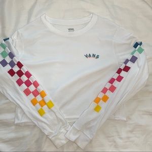 Vans Rainbow Checkerboard Crop Top